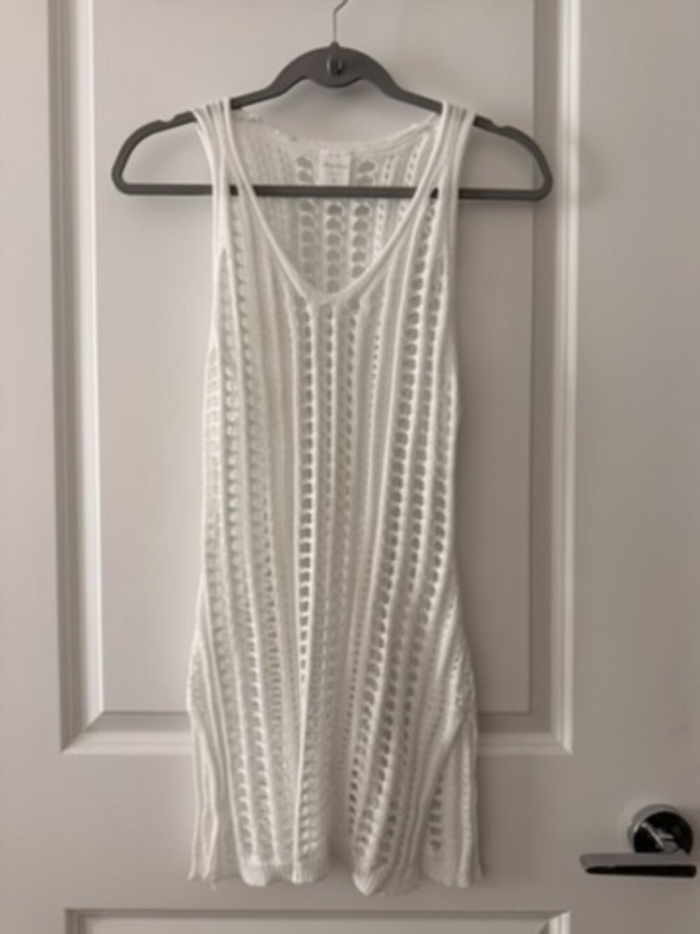 Cha Cha White Crochet Mini Dress Cover Up Size S